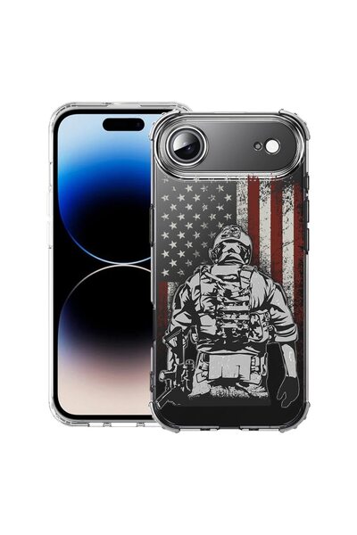 bestcase Husă pentru Apple iPhone 17 Air cu Design Soldat American, Antișoc, ...