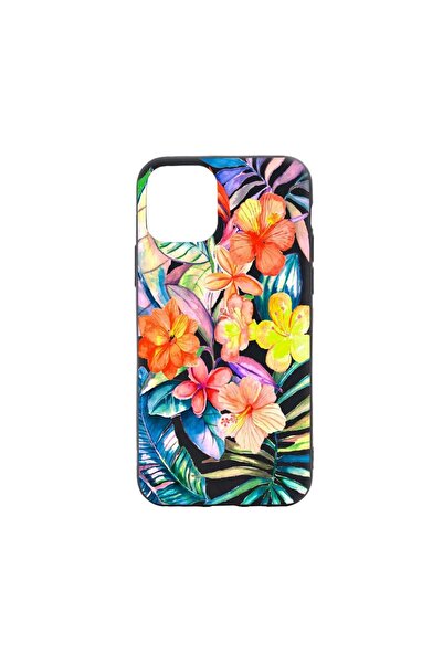bestcase Husa Silicon Tropical Flowers, compatibila cu Apple iPhone 13 Mini, ...