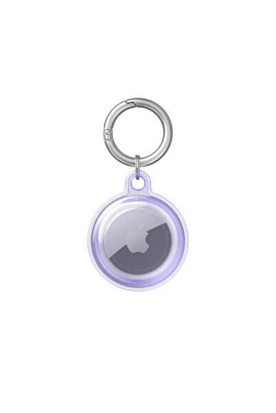 Choice4 Purple Clear TPU Case For Airtag Protective Case With Keychain Anti-L...