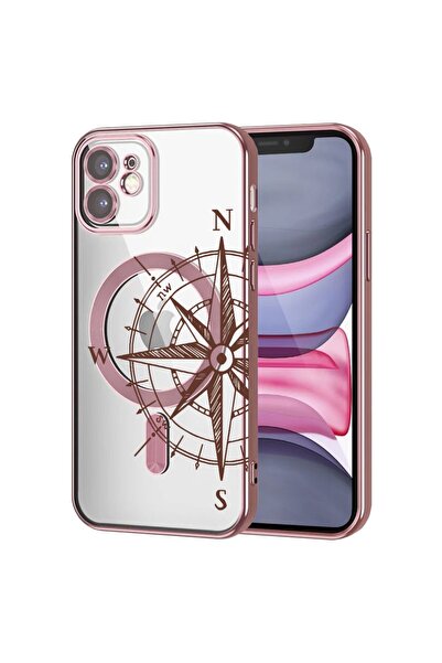 bestcase Луксозен MagSafe калъф, съвместим с Apple iPhone 11, Компас, Ултра м...