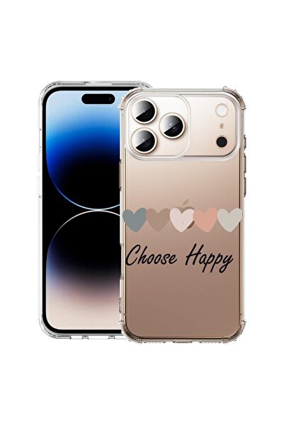 bestcase Husă pentru Apple iPhone 17 Pro cu Design Choose Happy, Antișoc, Col...