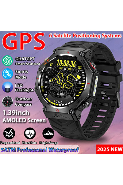Choice7 530mAh Black tape 2026 T-Rex 3 Ultra GPS Smart Watch for Men 10ATM Wa...