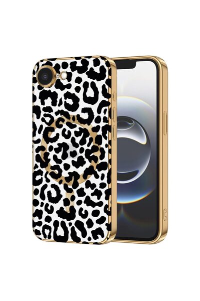 bestcase Πολυτελής Θήκη MagSafe, Συμβατή με Apple iPhone 16e, Μαύρη Λεοπάρδαλ...
