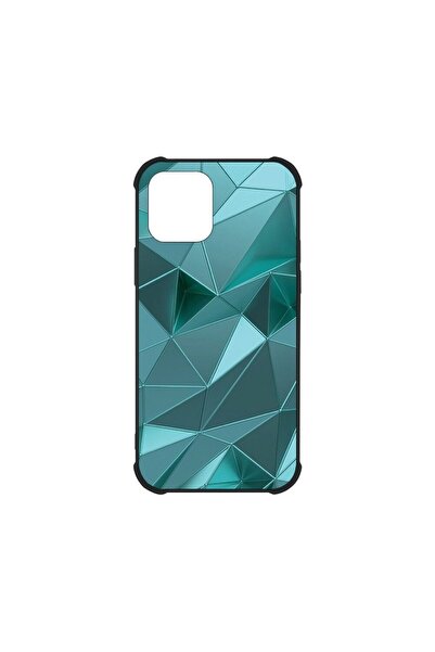 bestcase Θήκη MaxSafe Glassy, Συμβατή με Apple iPhone 12, Πράσινο Μωσαϊκό, Χρ...