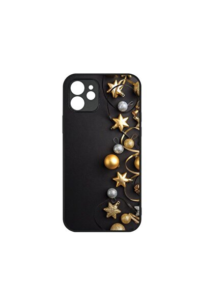 bestcase Λεπτή Γυάλινη Θήκη, Συμβατή με Apple iPhone 12, Σχέδιο Χριστουγεννιά...