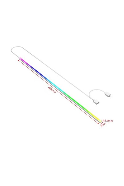 Choice شريط إضاءة LED مرن LDP-A408 بطول 40 سم، 5 فولت، 3 دبابيس، ARGB، مصباح ...