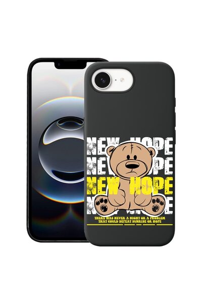 bestcase Husă pentru Apple iPhone 16e, Silicon Premium Subțire 1.2MM, Ursuleț...