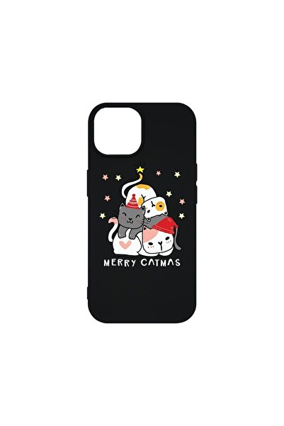 bestcase Θήκη Premium Υγρής Σιλικόνης, Συμβατή με Apple iPhone 15, Merry Catm...