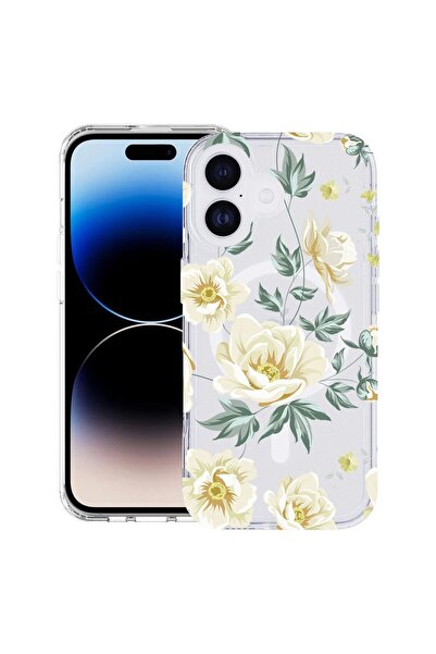 bestcase Husă pentru Apple iPhone 17 cu design floral, Mag Anti Shock TPU, Te...