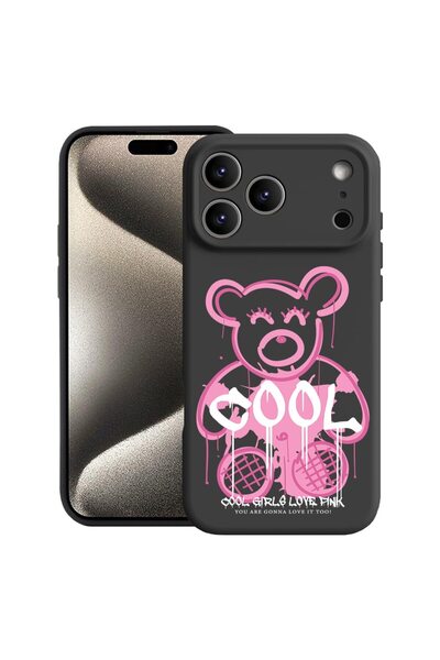 bestcase Θήκη για Apple iPhone 17 Pro με Σχέδιο Αρκουδάκι Cool Ροζ, Σιλικόνη ...