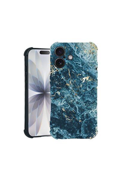 bestcase TPU Pro удароустойчив калъф, съвместим с Apple iPhone 14 Pro, с мрам...
