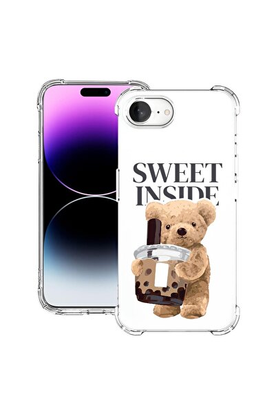 bestcase Θήκη για Apple iPhone 16e, Αντικραδασμική 1.5MM, Σχέδιο Αρκουδάκι Sw...