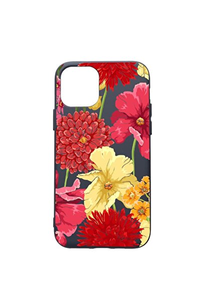 bestcase Husa Premium Silicon Compatibila Cu Apple IPhone 12 Pro, Flowers Red...
