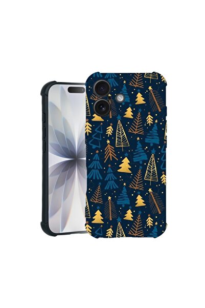 bestcase Husa TPU Pro Shock Compatibila cu Apple iPhone 16, cu Design Xmas Pa...