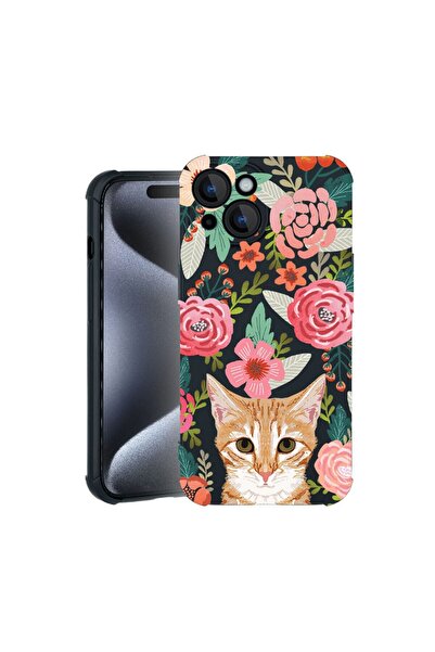 bestcase Θήκη TPU Pro Shock Συμβατή με Apple iPhone 15, με σχέδιο γάτας και λ...