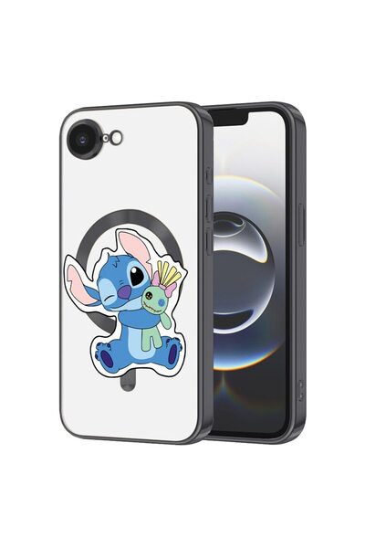 bestcase Husa Luxury MagSafe, Compatibila Apple iPhone 16e, Stitch, Ultra-Sof...