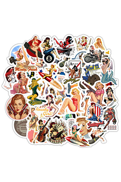 Choice 49Pcs 49Pcs Pinup Girl Stickers Pinup Art Stickers Mobile Water Bottle...