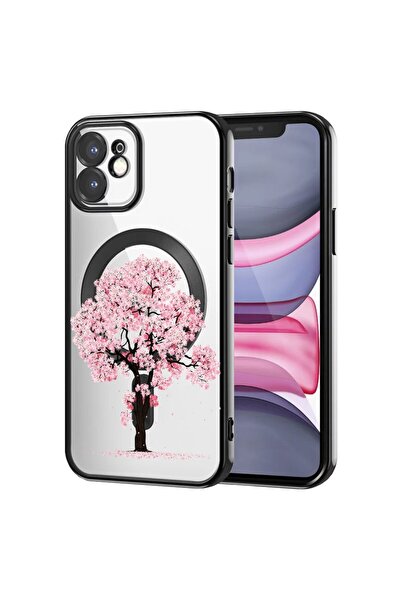bestcase Πολυτελής Θήκη MagSafe, Συμβατή με Apple iPhone 11, Κερασόφλορα - κο...