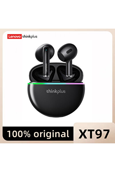 Choice سماعات لينوفو XT97 السوداء اللاسلكية بتقنية البلوتوث مع ضوء فلاش LED و...