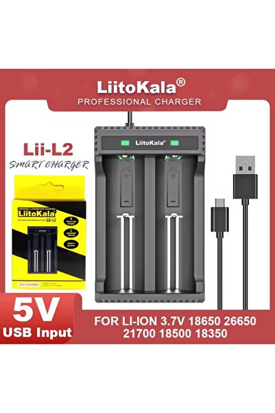 Choice ليتو كالا Lii-L2 شاحن ذكي لبطاريات 18650 3.7V و26650 و21700 و20700 و20...