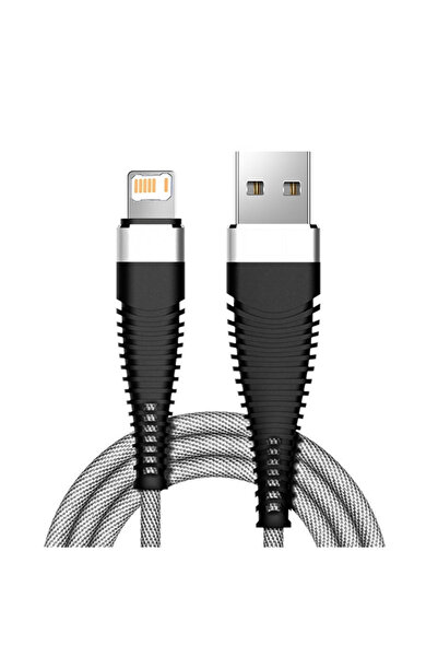 Choice3 كابل USB سريع الشحن مضاد للانحناء بطول 1 متر من القماش الرمادي المنسو...