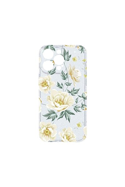 bestcase Husa Crystal Glitter 2MM, Compatibila Cu Apple iPhone 14 Pro, Flower...