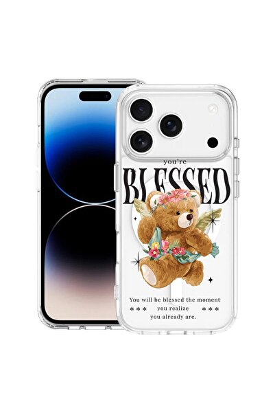 bestcase Husă pentru Apple iPhone 17 Pro Max cu Design Teddy Bear Blessed, Ma...