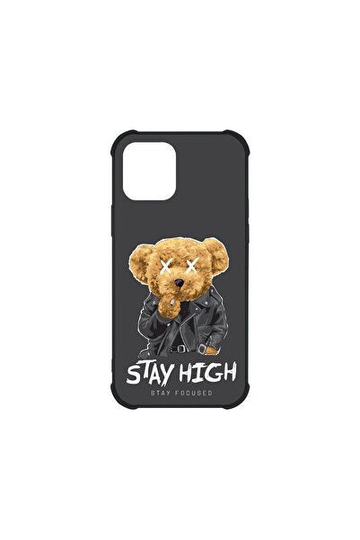 bestcase Husa MaxSafe Glassy, Συμβατό με Apple iPhone 12, Stay High Teddy Bea...