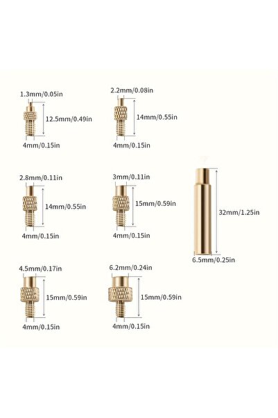 Choice 1 set Heat Set Insert Soldering Iron Tip Head M2 M3 M4 M5 M6 M8 Hot Me...