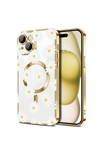 bestcase Πολυτελής Θήκη MagSafe, Συμβατή με Apple iPhone 15 Plus, Λευκά Μαργα...