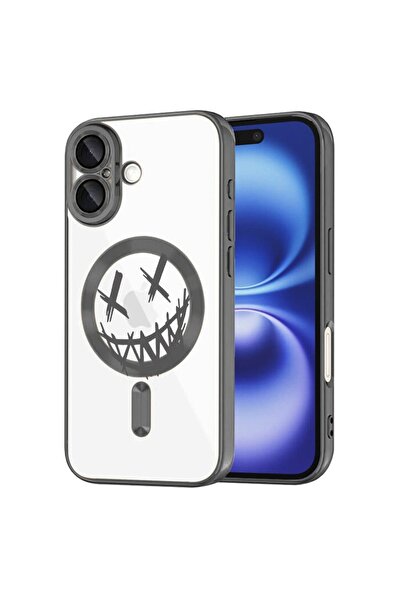 bestcase Husa Luxury MagSafe, Compatibila Apple iPhone 16, Zambet Joker, Ultr...