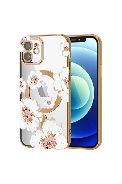 bestcase Πολυτελής Θήκη MagSafe, Συμβατή με Apple iPhone 12, Παστέλ Λουλούδια...