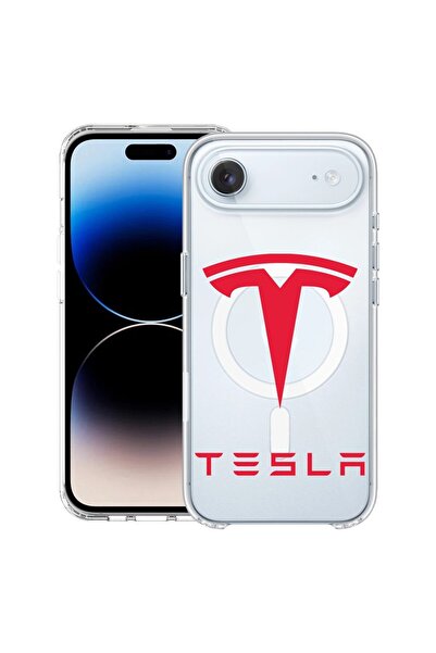 bestcase Husa pentru Apple iPhone 17 Air cu Design Tesla Red, Mag Anti Shock ...