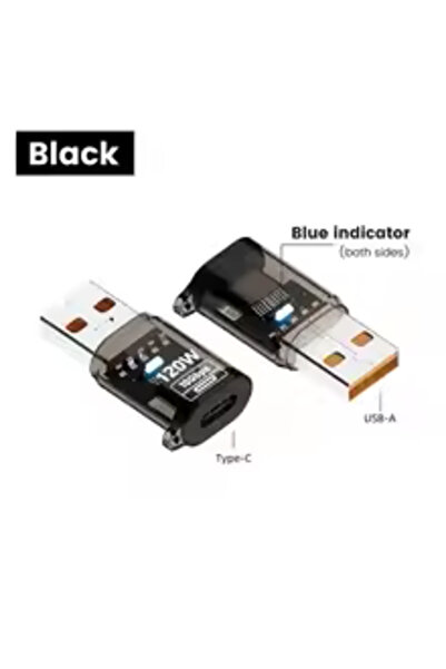 choice2 Matte Black USB 3.2 Type C OTG Adapter, 120W Fast Charging, 10Gbps Da...