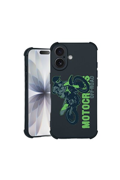 bestcase Husa TPU Pro Shock Compatibila cu Apple iPhone 16, cu Design Motocro...