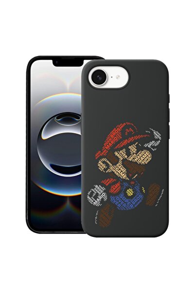 bestcase Калъф за Apple iPhone 16e, Премиум тънък силиконов 1.2ММ, Калиграфия...