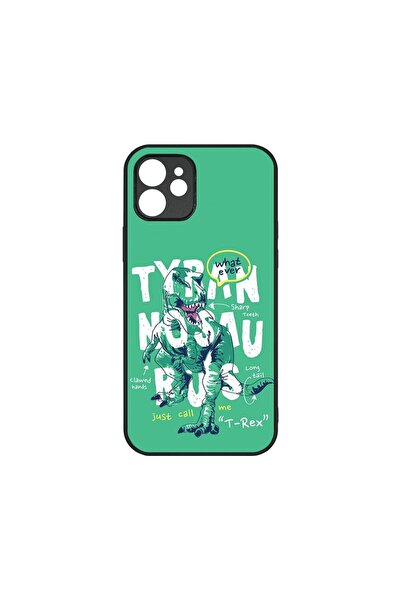 bestcase Husa Slim Glassy, Συμβατό με Apple iPhone 12, Just Call Me T-Rex, Χρ...