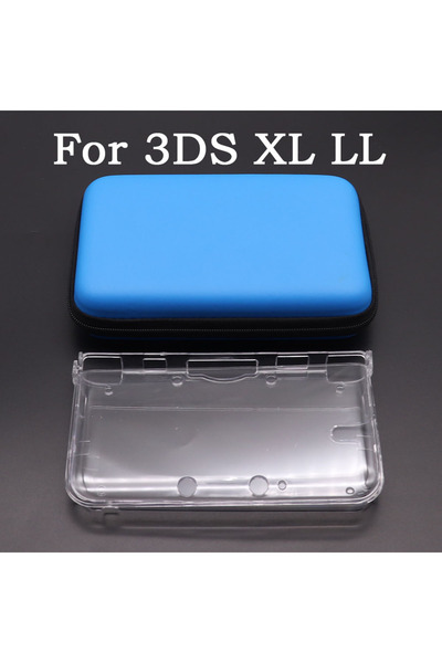 Choice7 حقيبة حمل صلبة من مادة EVA وغطاء بلاستيكي شفاف لجهاز نينتندو 3DS XL L...