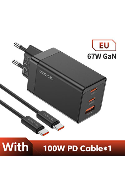 Choice1 toocki EU Plug with Cable Toocki 67W GaN USB-C Charger PD QC Fast Cha...