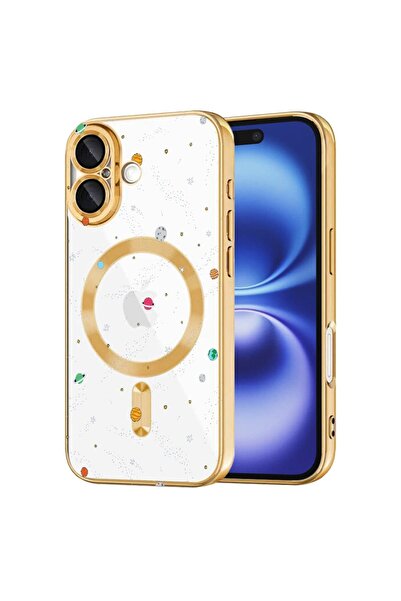 bestcase Πολυτελής Θήκη MagSafe, Συμβατή με Apple iPhone 16, Σχέδιο  "Πλανήτε...