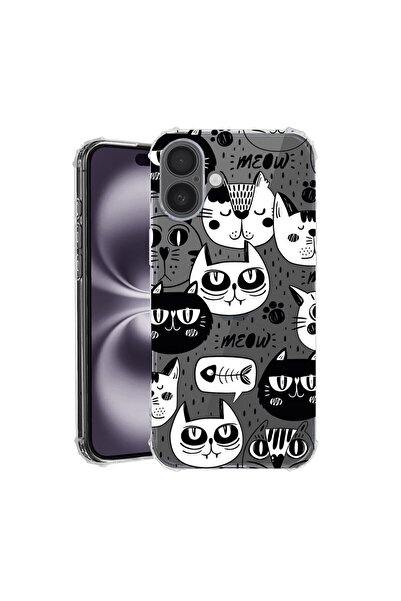 bestcase Θήκη για Apple iPhone 16 Plus, Αντικραδασμική 1.5MM, Cool Cats, Αντο...