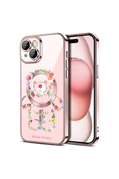 bestcase Husa Luxury MagSafe, Compatibilă cu Apple iPhone 15, Ursuleț de pluș...