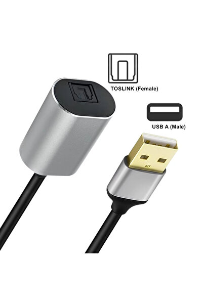 Choice 0.2m black 20cm USB A to TOSLINK Optical Audio Adapter,Unidirectional ...