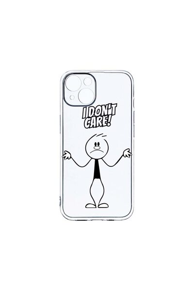 bestcase Διαφανής Θήκη Σιλικόνης 2MM, Συμβατή με Apple iPhone 14, Δεν με νοιά...