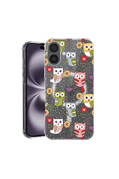 bestcase Husa pentru Apple iPhone 16, MagSafe Anti Shock, Owl Pattern, Protec...