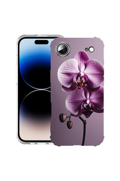 bestcase Калъф за Apple iPhone 17 Air с дизайн Розова Орхидея, Удароустойчив,...
