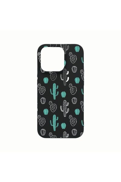 bestcase Θήκη σιλικόνης, Συμβατή με Apple iPhone 14 Pro, Κάκτος, Ανθεκτική στ...