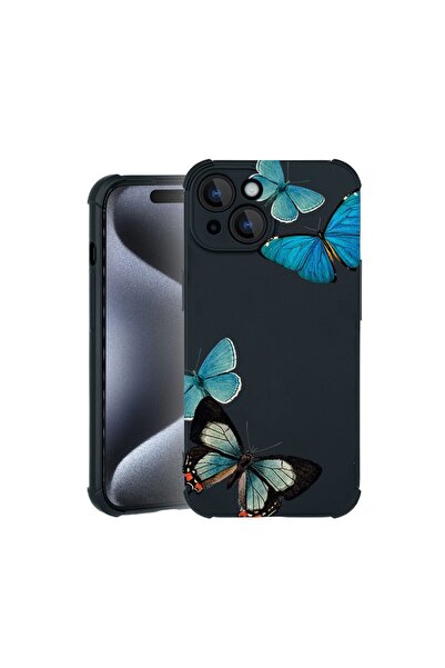 bestcase Θήκη TPU Pro Shock συμβατή με Apple iPhone 15, με όμορφο σχέδιο μπλε...
