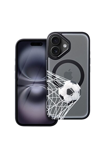 bestcase Θήκη συμβατή με Apple iPhone 16 με σχέδιο ποδοσφαίρου, Αντικραδασμικ...