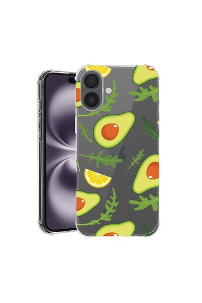 bestcase Θήκη για Apple iPhone 17 με σχέδιο αβοκάντο, Αντικραδασμική, Ενισχυμ...